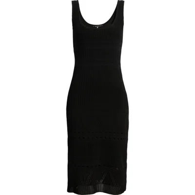 Kobi Halperin Emerson Open Stitch Sleeveless Dress In Black