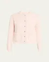 Kobi Halperin Emorie Fringe-trim Tweed Knit Jacket In Light Pink Multi