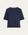 Kobi Halperin Erlich Crewneck Cotton T-shirt In Midnight Blue