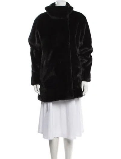 Pre-owned Kobi Halperin Faux Fur Coat In Black