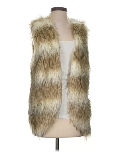 Pre-owned Kobi Halperin Faux Fur Vest In Gold