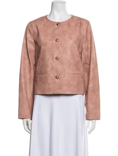 Pre-owned Kobi Halperin Faux Leather Jacket In Neutrals