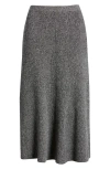 Kobi Halperin Femi Knit Cashmere Blend Skirt In Heather Black