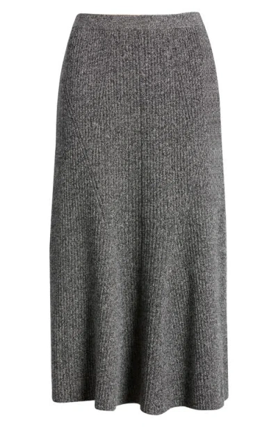 Kobi Halperin Femi Knit Cashmere Blend Skirt In Heather Black