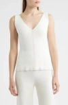 Kobi Halperin Finley Pointelle Rib Knit Cotton Tank