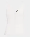 Kobi Halperin Finley Pointelle Rib Knit Cotton Tank