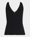 Kobi Halperin Finley Pointelle Rib Knit Cotton Tank