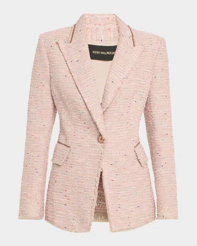 KOBI HALPERIN FIORELLIE CHAIN-TRIM TWEED JACKET