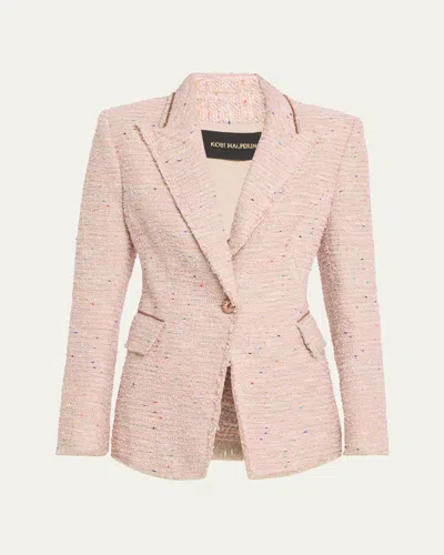 KOBI HALPERIN FIORELLIE CHAIN-TRIM TWEED JACKET
