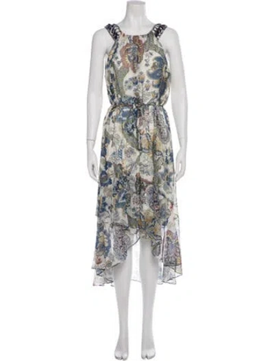 Pre-owned Kobi Halperin Floral Print Long Dress In Multi