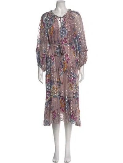 Pre-owned Kobi Halperin Floral Print Midi Length Dress