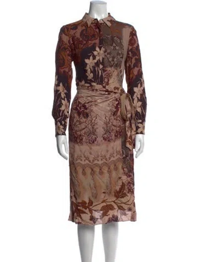 Pre-owned Kobi Halperin Floral Print Midi Length Dress