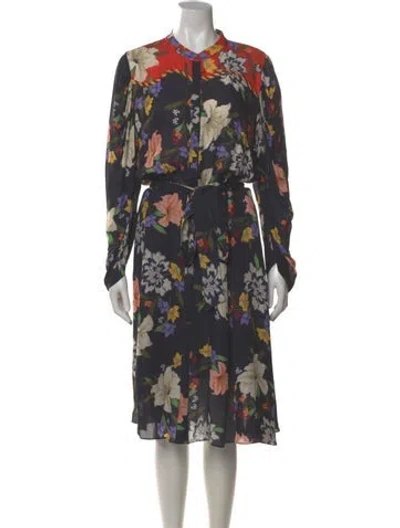 Pre-owned Kobi Halperin Floral Print Midi Length Dress In Multi