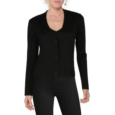 Kobi Halperin Florence Womens Wool Layered Cardigan Sweater In Black