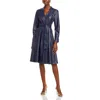 Kobi Halperin Fontana Belted Faux Leather Midi Dress In Blue