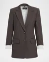 Kobi Halperin Forrest Single-breasted Chain Jacket In Brown