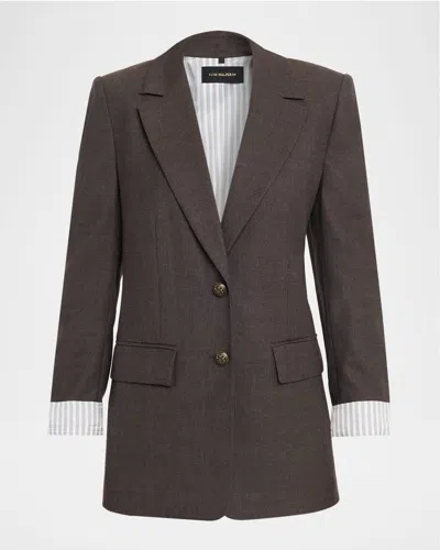 Kobi Halperin Forrest Single-breasted Chain Jacket In Brown