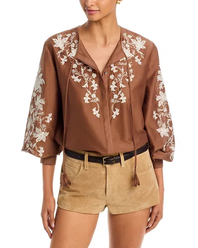 Kobi Halperin Franki Blouse In Brown