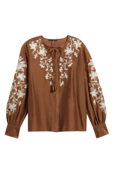Kobi Halperin Franki Embroidered Cotton & Silk Top In Multi