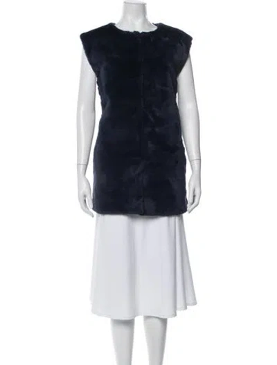 Pre-owned Kobi Halperin Fur Vest In Blue
