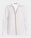 Kobi Halperin Gabbay Embellished Button-down Blouse In Ivory