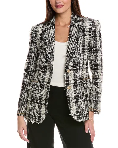 Kobi Halperin Georgia Tweed Wool-blend Jacket In Black