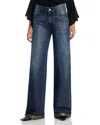 Kobi Halperin Georgia Wide Leg Metallic Jeans In Indigo In Blue