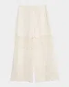 Kobi Halperin Gina Wide-leg Geometric Floral Lace Pants In Neutral