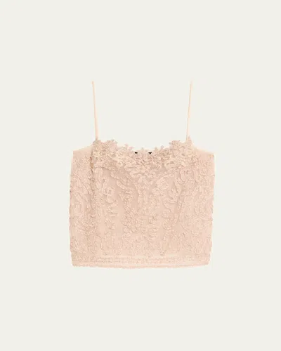 Kobi Halperin Giselle Square-neck Ribbon Blouse In Antique