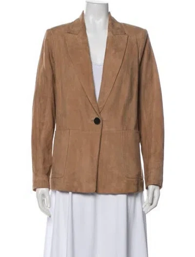 Pre-owned Kobi Halperin Goat Leather Blazer In Neutral