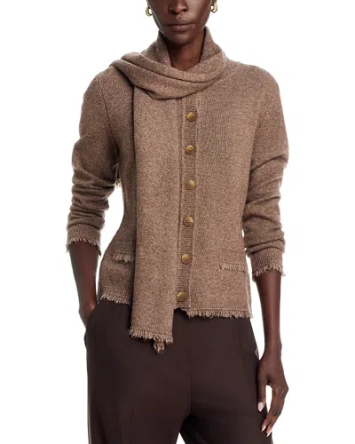 Kobi Halperin Gracie Round Neck Ribbed Trim Sweater In Neutral