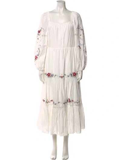 Pre-owned Kobi Halperin Graphic Print Long Dress In Neutral