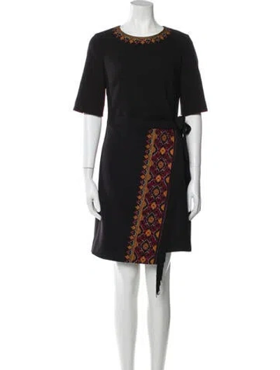 Pre-owned Kobi Halperin Graphic Print Mini Dress In Black