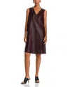 Kobi Halperin Graylen Faux Leather Shift Dress In Bordeaux