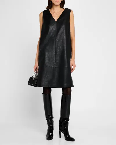 KOBI HALPERIN GRAYLEN SLEEVELESS VEGAN LEATHER DRESS