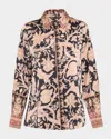 Kobi Halperin Hallow Floral Button-down Shirt In Black