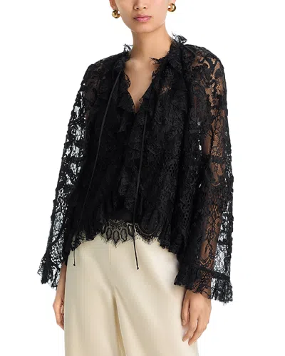 Kobi Halperin Harmony Lace Blouse In Black
