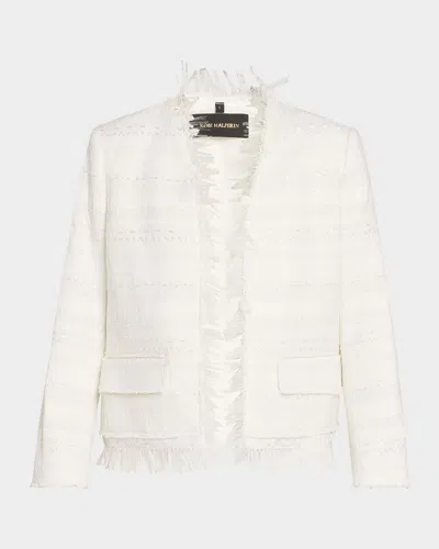 KOBI HALPERIN HARPER FRINGE-TRIM TWEED JACKET