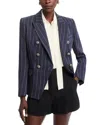 Kobi Halperin Harris Striped Blazer In Dark Indigo