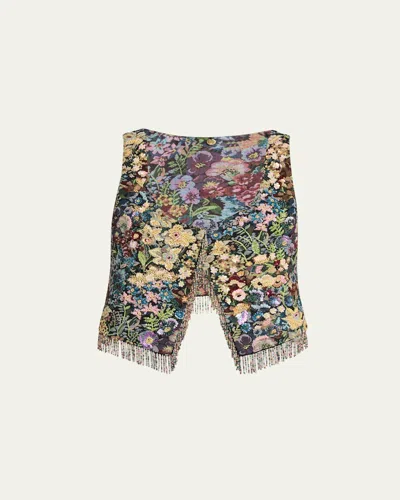 Kobi Halperin Hazel Tapestry Beaded Vest In Multi