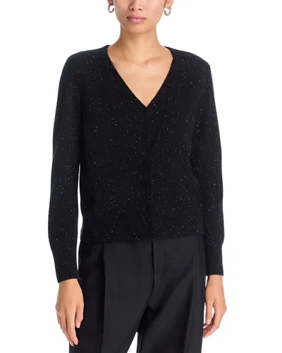 Kobi Halperin Heather Cashmere Donegal Fleck Cardigan In Black