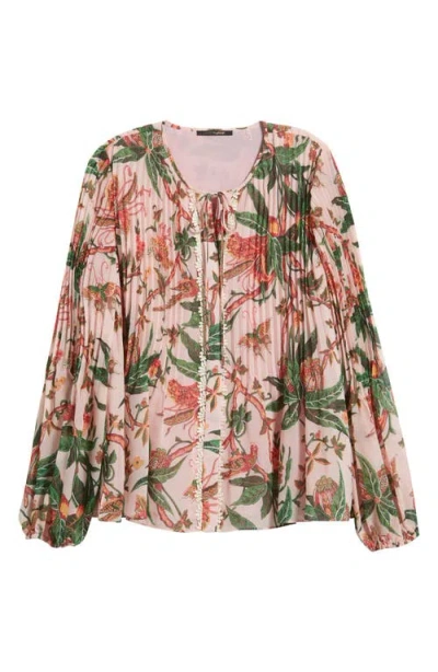 KOBI HALPERIN KOBI HALPERIN HELEN FLORAL PLEATED TOP