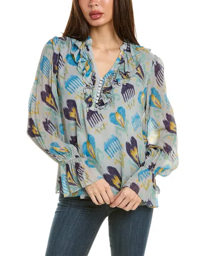 Kobi Halperin Inessa Peasant Blouse In Blue