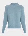 Kobi Halperin Isabel Speckled Mock-neck Sweater In Blue