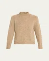 Kobi Halperin Isabel Speckled Mock-neck Sweater In Brown