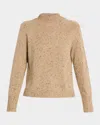 Kobi Halperin Isabel Speckled Mock-neck Sweater In Brown