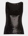 Kobi Halperin Isla Sequin Wool Tank Sweater In Black