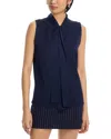 Kobi Halperin Ives Sleeveless Tie-neck Blouse In Midnight