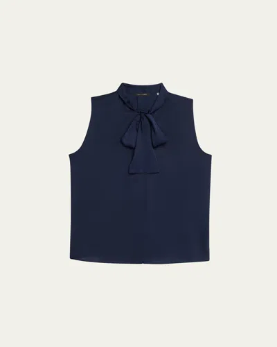 KOBI HALPERIN IVES SLEEVELESS TIE-NECK BLOUSE