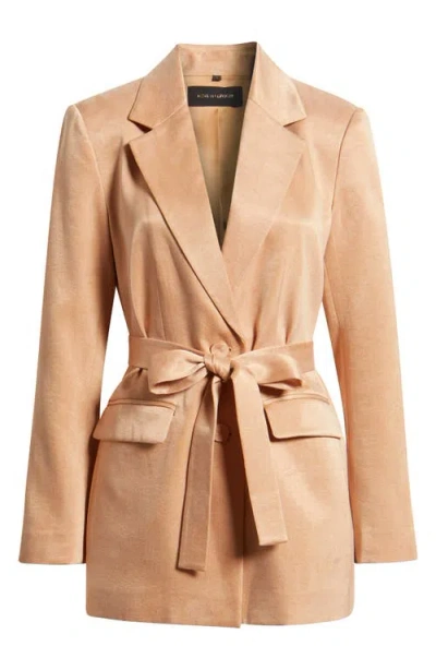 Kobi Halperin Jessi Belted Cotton Jacket In Orange